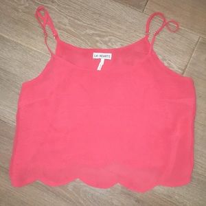 pink crop top